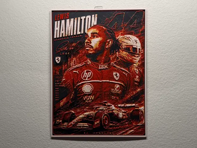 HueForge model: Lewis Hamilton F1 Ferrari Driver Card HueForge by liv_3d