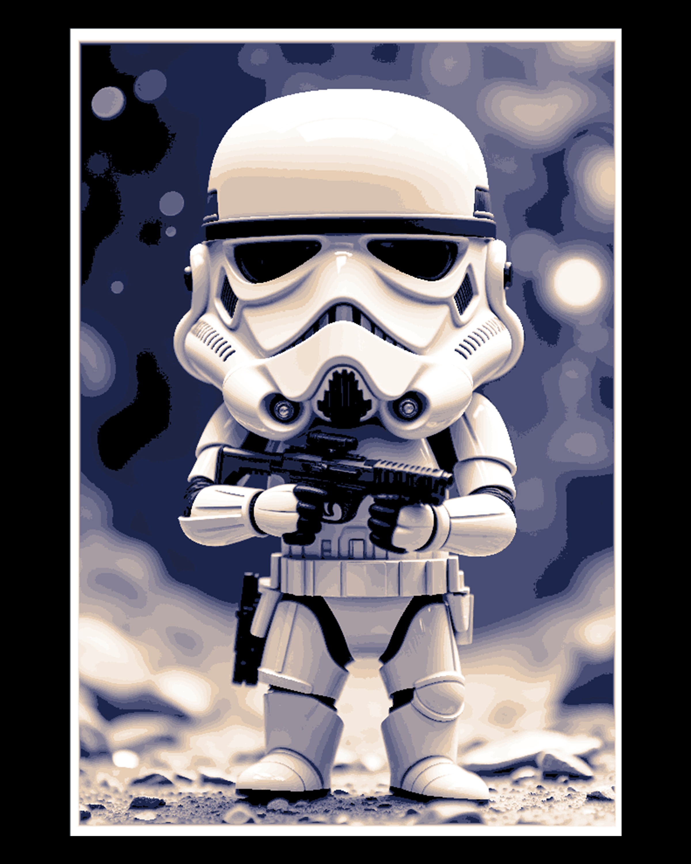 A storming little warrior - Imperial little Stormtrooper Fan Art for Star Wars by BooneCo3d HueForge model: A storming little warrior - Imperial little Stormtrooper Fan Art for Star Wars by BooneCo3d