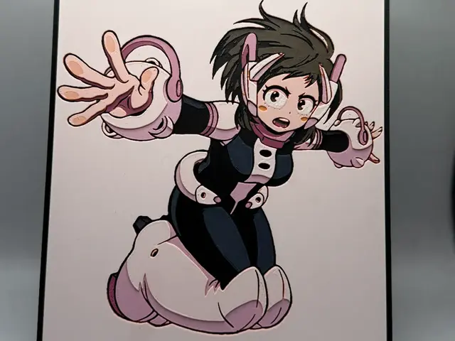 HueForge model: My Hero Academia Hueforge- Ochako Uraraka by MonkeyForge 3D