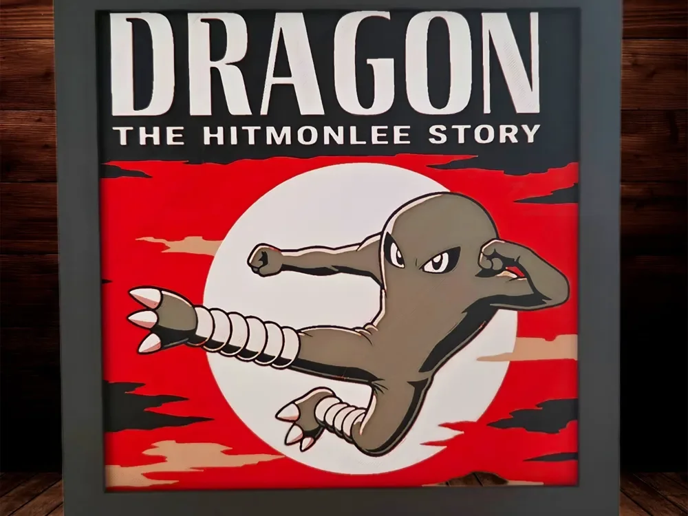 Hitmonlee/Bruce Lee - Dragon: The Hitmonlee story by Side Quest Hues HueForge model: Hitmonlee/Bruce Lee - Dragon: The Hitmonlee story by Side Quest Hues