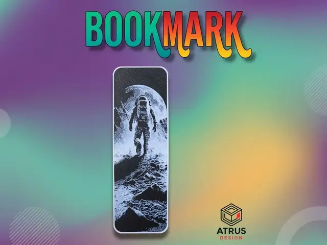 HueForge model: Walk to the Moon Bookmark by Atrus Design