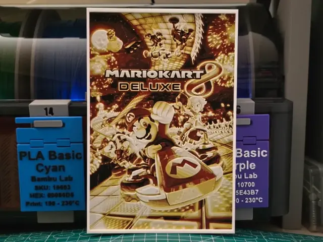 HueForge model: Mario Kart 8 Deluxe Poster – Hueforge Artwork by Lumpy3D
