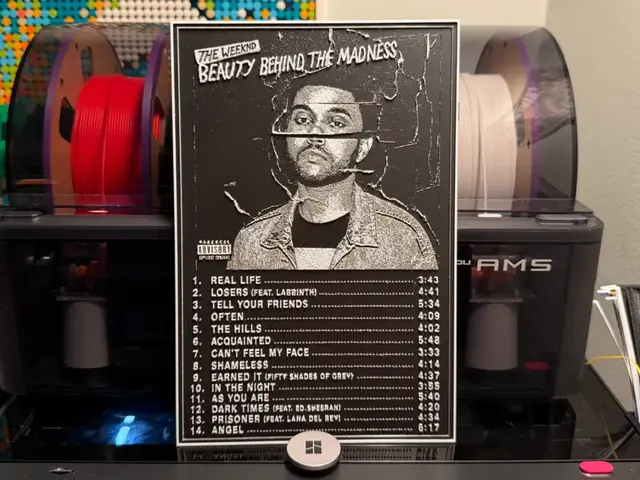 HueForge model: TheWeeknd Beauty Behind the Madness Album HueForge by liv_3d