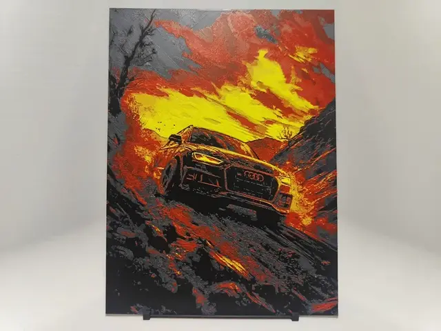HueForge model: Audi Rally Poster - Hueforge by BeaN