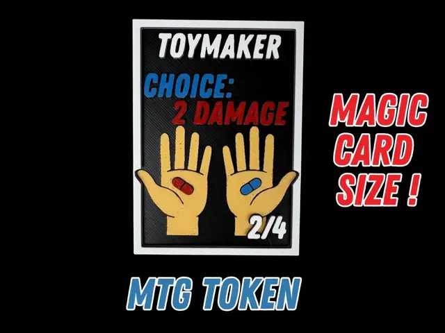 HueForge model: Celestial Toymaker - Magic the Gathering Token by Canadian Gamer