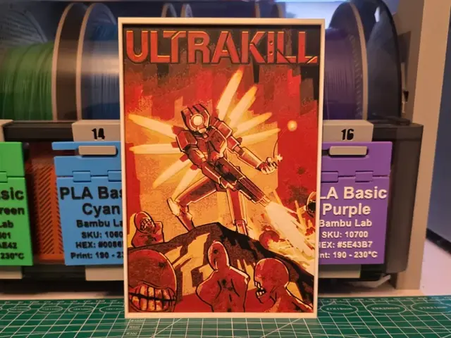HueForge model: ULTRAKILL Game Poster - Hueforge Art by Lumpy3D