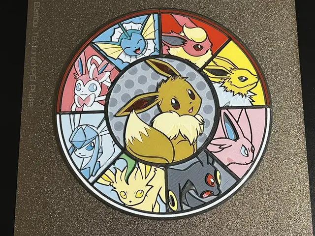HueForge model: Eevee Family Pokemon Decoration by FantasyZ