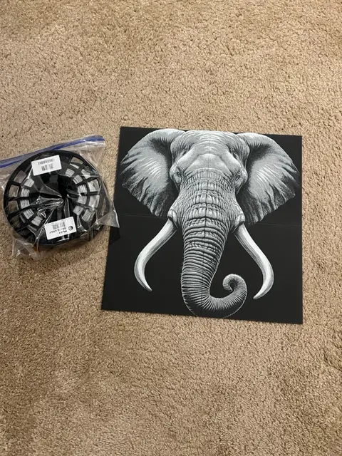 HueForge model: Giant 4pc Elephant Hueforge by RP47 Designs