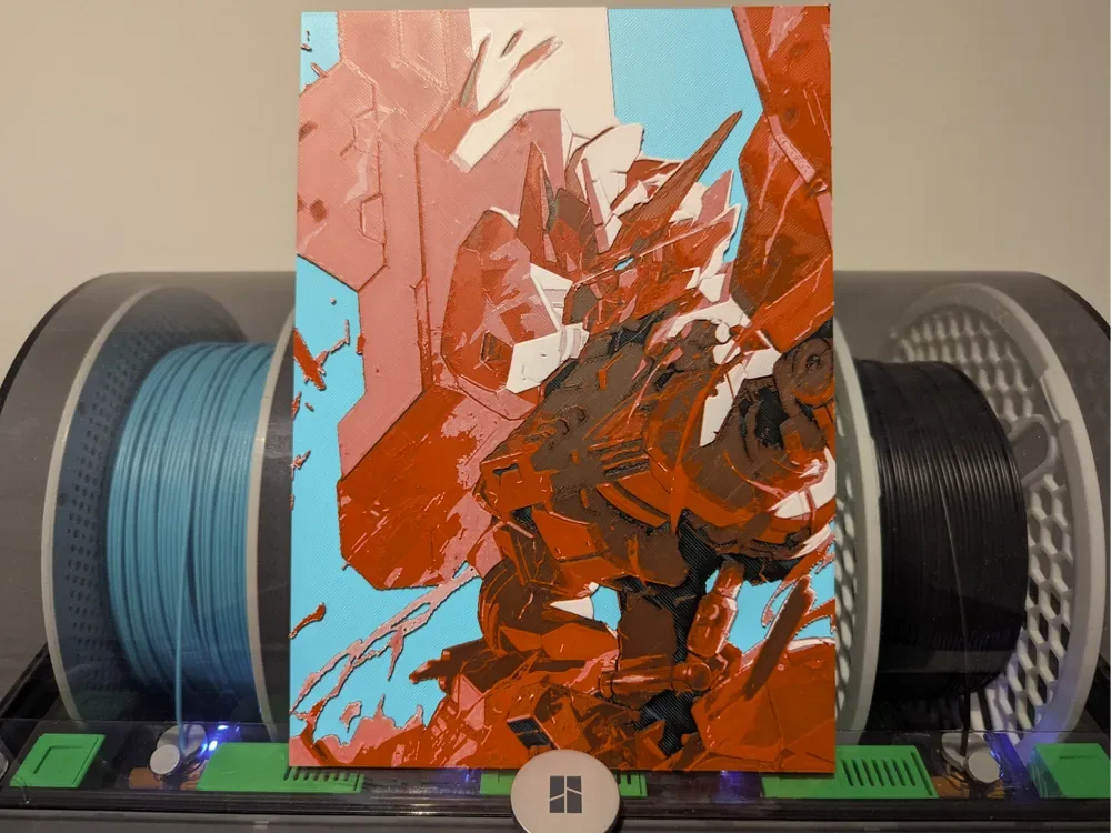 Astaroth Gundam Hueforge (Art by KURI) by Razel HueForge model: Astaroth Gundam Hueforge (Art by KURI) by Razel