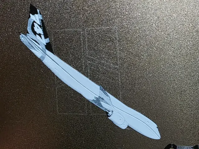 HueForge model: Boeing 747-400 Hueforge Bookmark 2 color No AMS by AirMechDesigns