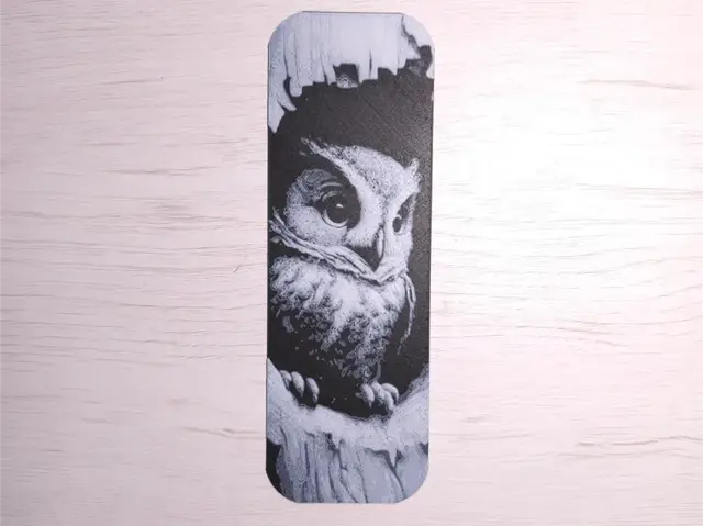 HueForge model: Baby Owl Bookmark by Atrus Design