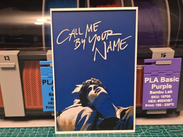 HueForge model: Call Me by Your Name Movie poster - Hueforge Art by Lumpy3D