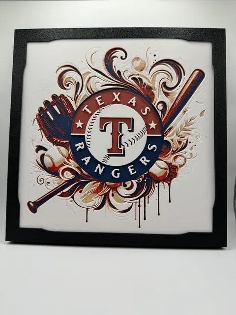 HueForge model: Texas Rangers - MLB Hueforge by Canadian Gamer