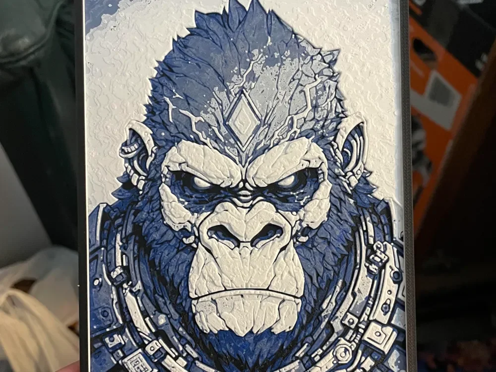 Hell Gorilla Hueforge by Advancedtechworldwide HueForge model: Hell Gorilla Hueforge by Advancedtechworldwide
