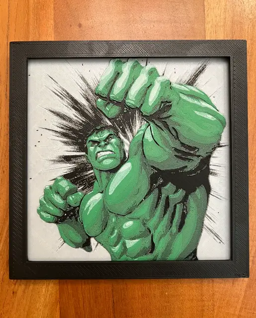 HueForge model: The Hulk in Green by JustBe 3D Printing