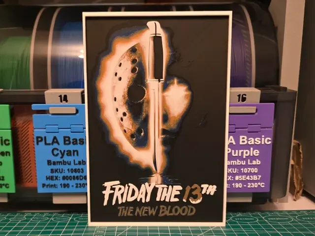 HueForge model: Friday the 13th Part VII: The New Blood - Hueforge by Lumpy3D