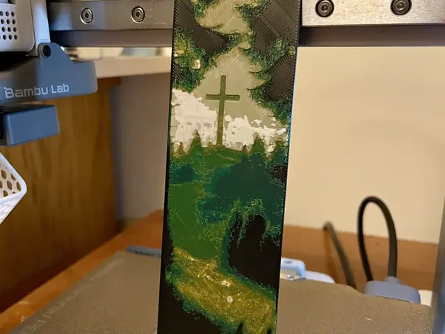 HueForge model: Cross Bookmark by 3D_Forged