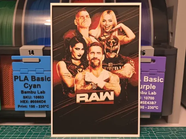 HueForge model: WWE Monday Night RAW Poster - Hueforge Art by Lumpy3D