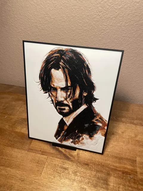 HueForge model: John Wick by Cloudy Nostalgia