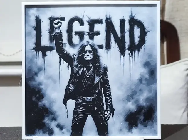HueForge model: Ozzy Osbourne (1948-2025) - HueForge 2 Color by BoDad