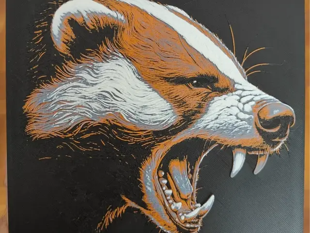 HueForge model: Savage Honeybadger in Orange - Hueforge by BeaN
