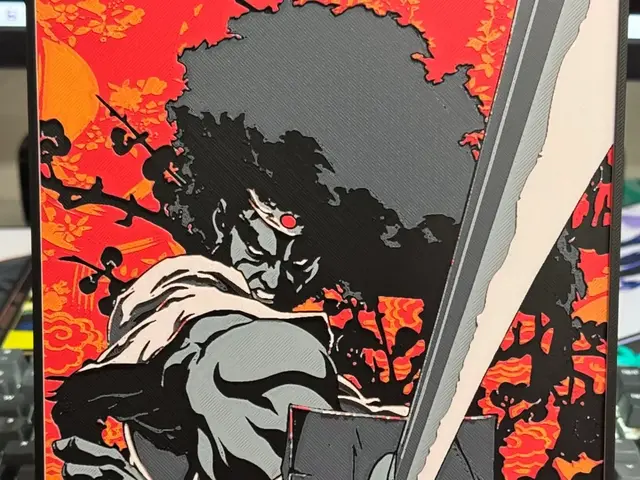 HueForge model: Afro Samurai - Afro - Hueforge by Strata Prints