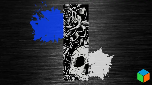 HueForge model: Skull and Rose — Beauty Meets Bone 💀🥀 by 3D Prints By Vic