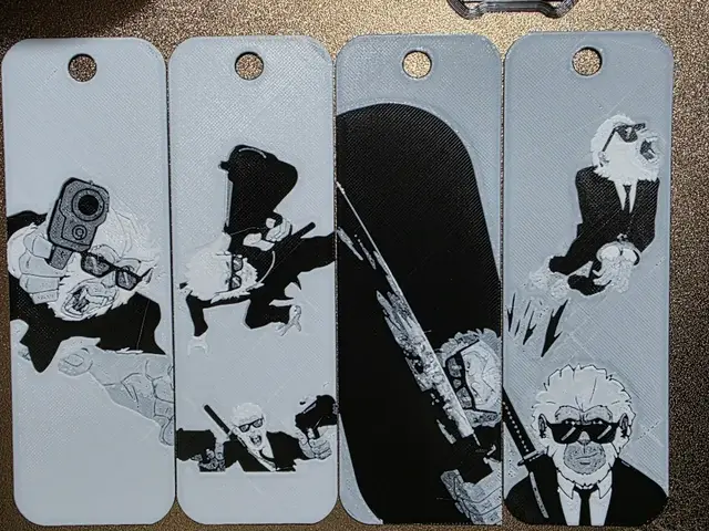 HueForge model: Hit Monkey Fan Art Bookmark Hueforge 2 color NOAMS by AirMechDesigns