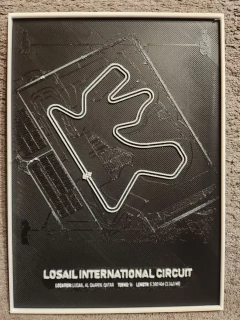 HueForge model: Losail International Circuit - F1 Track - HueForge by keko