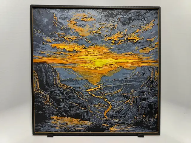 HueForge model: Grand Canyon Sunset - Hueforge by BeaN