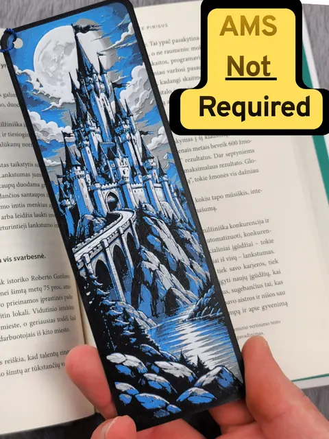 HueForge model: Moonlit Fantasy Castle Bookmark by 2D Wall Art