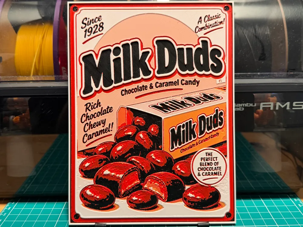 Milk Duds Poster by liv_3d HueForge model: Milk Duds Poster by liv_3d