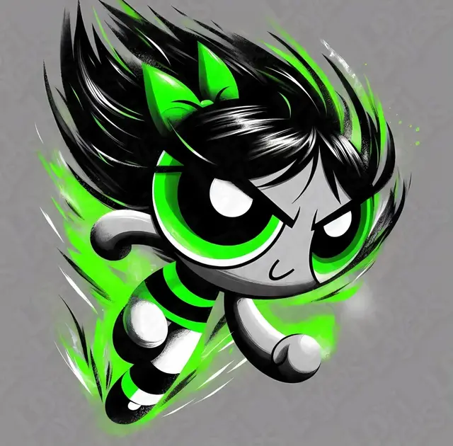 HueForge model: Buttercup (Powerpuff Girls) Hueforge by LoFi Layers