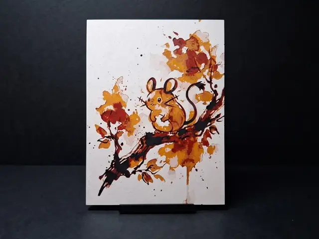 HueForge model: Dedenne Watercolour - Hueforge Wall Art by LED