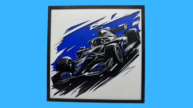 HueForge model: Mercedes Formula 1 - Hueforge by Canadian Gamer