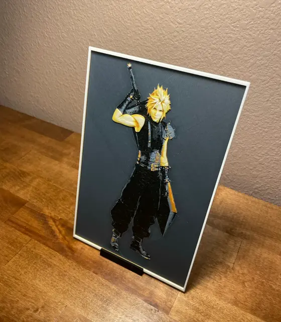 HueForge model: Hueforge - Final Fantasy VII - Cloud Full Body by Cloudy Nostalgia