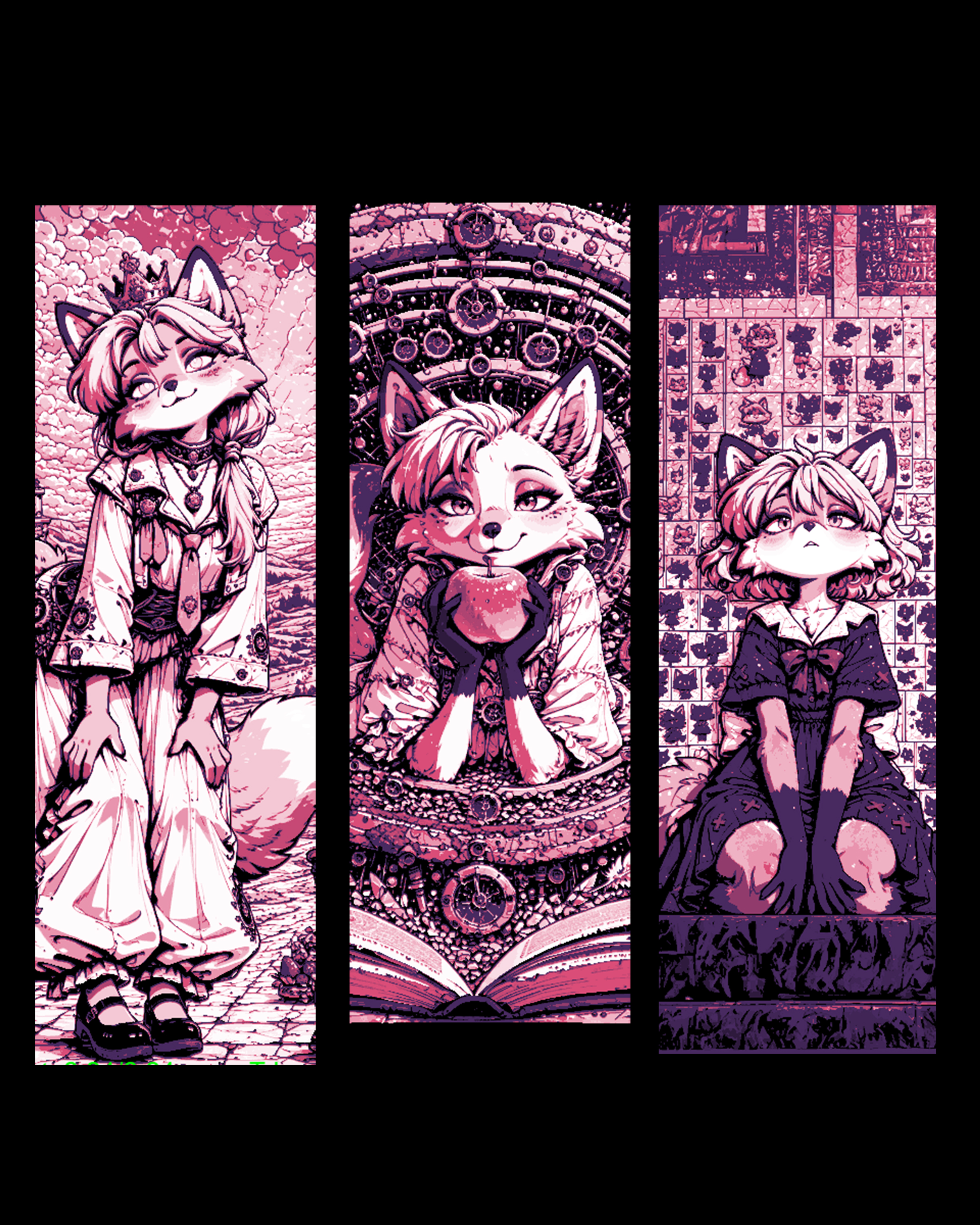 Showing off her style - Cat Style - Set of Bookmarks by BooneCo3d HueForge model: Showing off her style - Cat Style - Set of Bookmarks by BooneCo3d