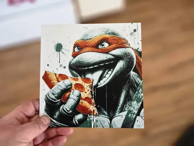HueForge model: Graffiti TMNT (Michelangelo) Hueforge by 3Ree Printing