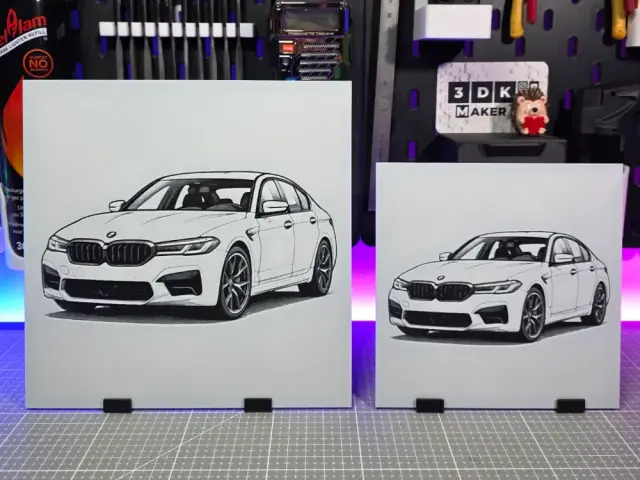 HueForge model: BMW M5 F90 Facelift – Hueforge – 3 Colors by Montoya Maker