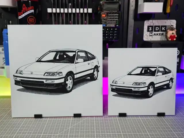HueForge model: Honda CR-X ED9 - Hueforge - 3 Colors by Montoya Maker