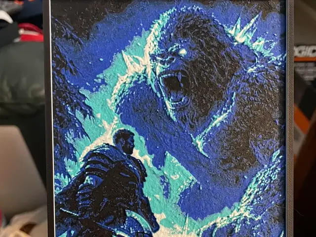 HueForge model: Man VS Gorilla Ice Hueforge by Advancedtechworldwide