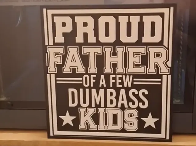 HueForge model: Proud father - Fathers day - Hueforge 2 colours by 3dGlow