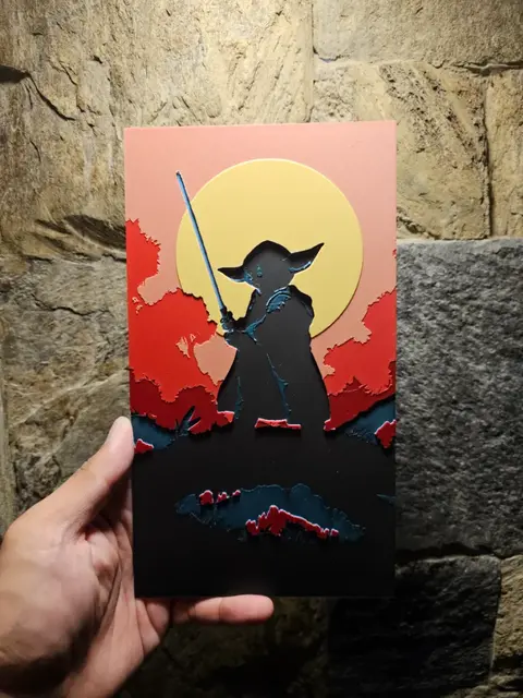 HueForge model: Yoda Silhouette Hueforge by Loki
