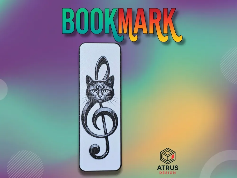 Cat Sol Bookmark by Atrus Design HueForge model: Cat Sol Bookmark by Atrus Design