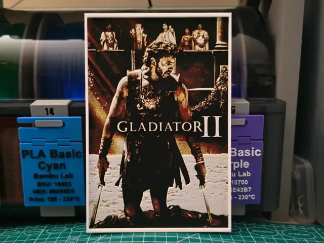 HueForge model: Gladiator II Movie Poster - Hueforge Art by Lumpy3D