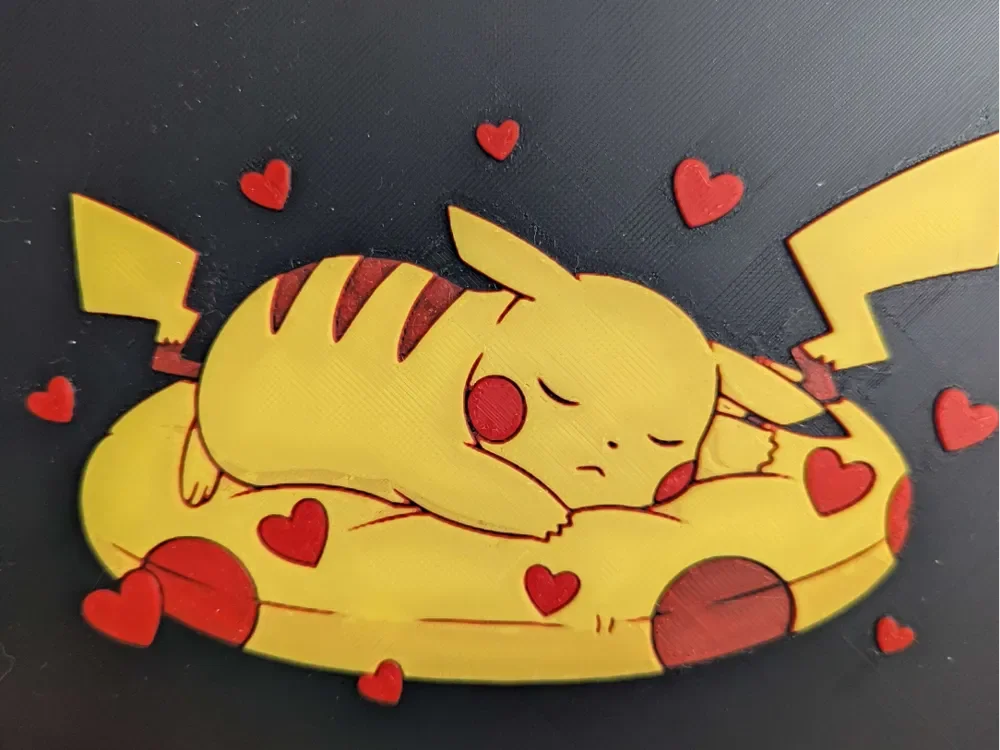 hueforge pikachu v7 by ZombiePaint3D HueForge model: hueforge pikachu v7 by ZombiePaint3D