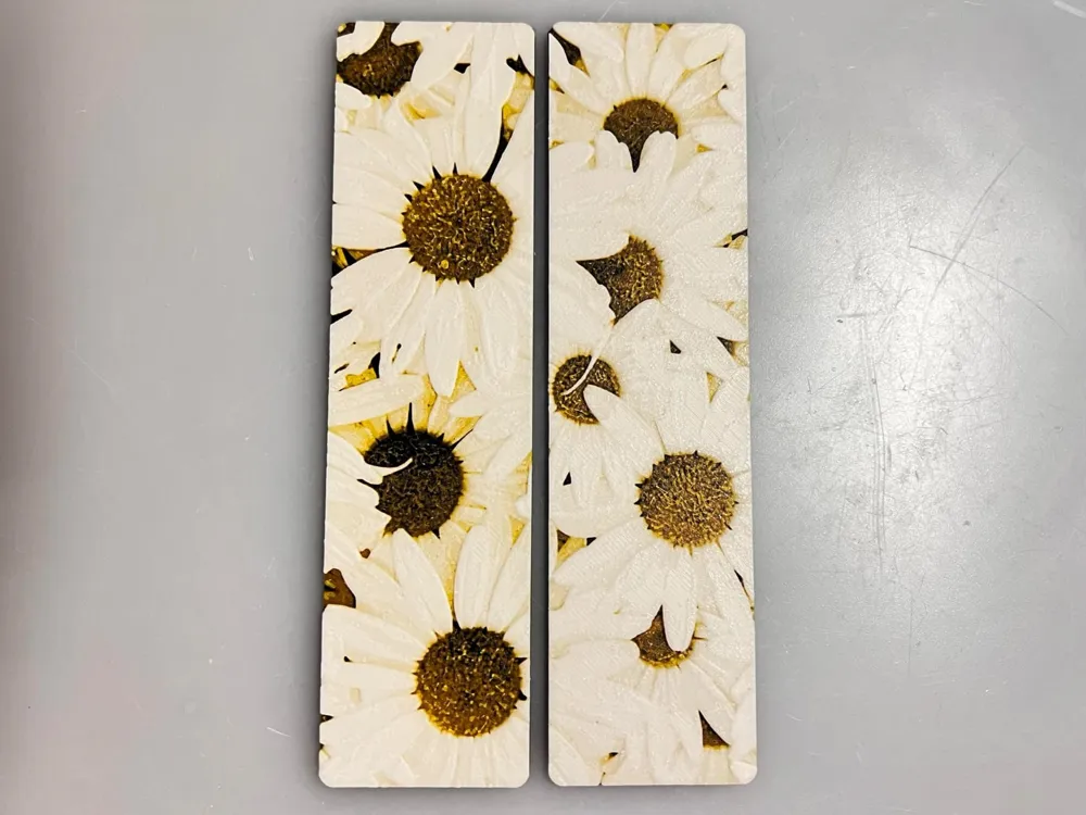 Daisies - Bookmark Set by 3djd HueForge model: Daisies - Bookmark Set by 3djd