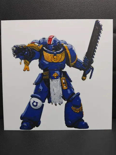 HueForge model: Ultramarines Warhammer 40k by TheHueforgeLady