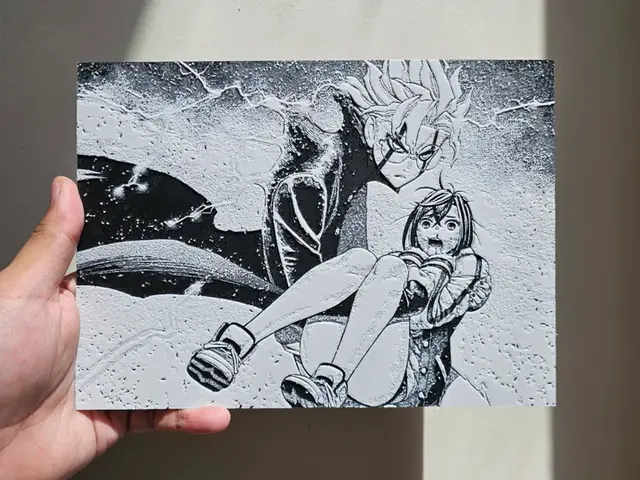 HueForge model: Dandadan: Okarun's Return Manga Panel, Hueforge-styled by Loki