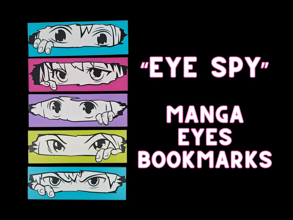 Eye Spy Manga Bookmark Set by BusyKikiBee HueForge model: Eye Spy Manga Bookmark Set by BusyKikiBee